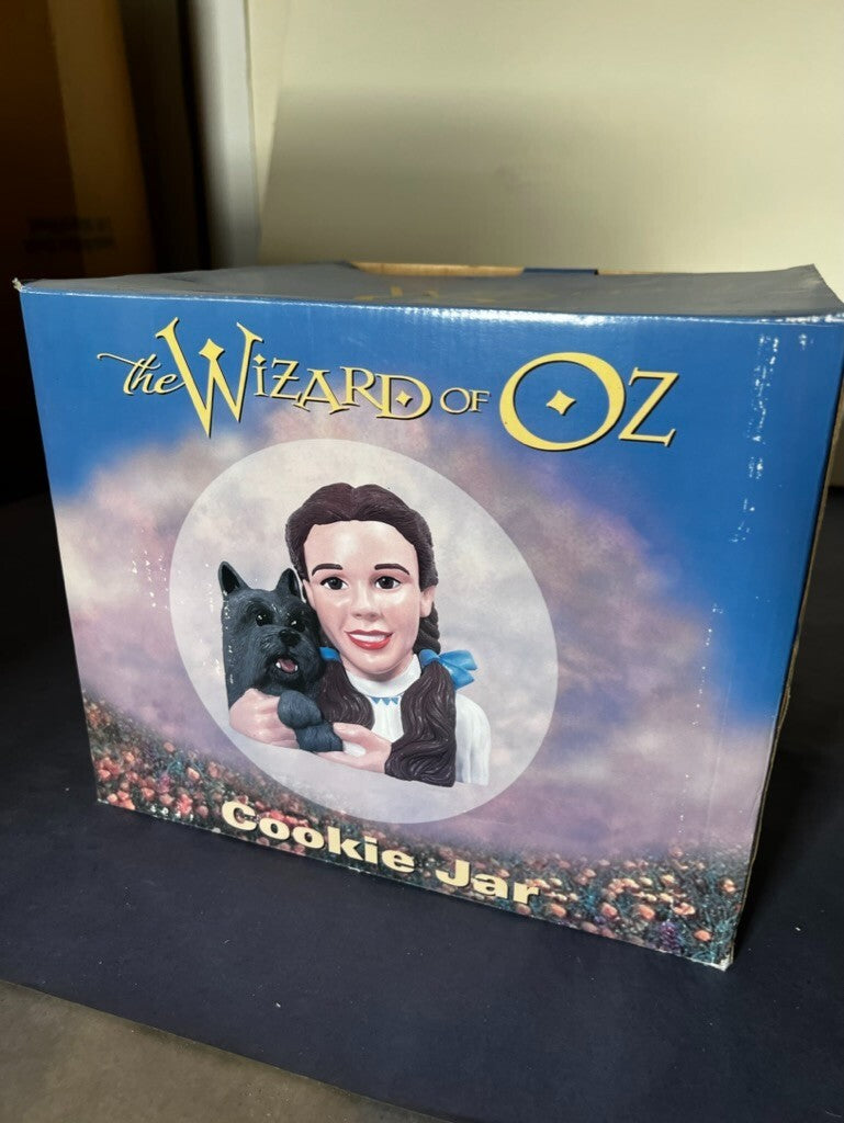 The Wizard of Oz Cookie jar Dorothy & Toto 1999 Warner Bros In Box Never Used