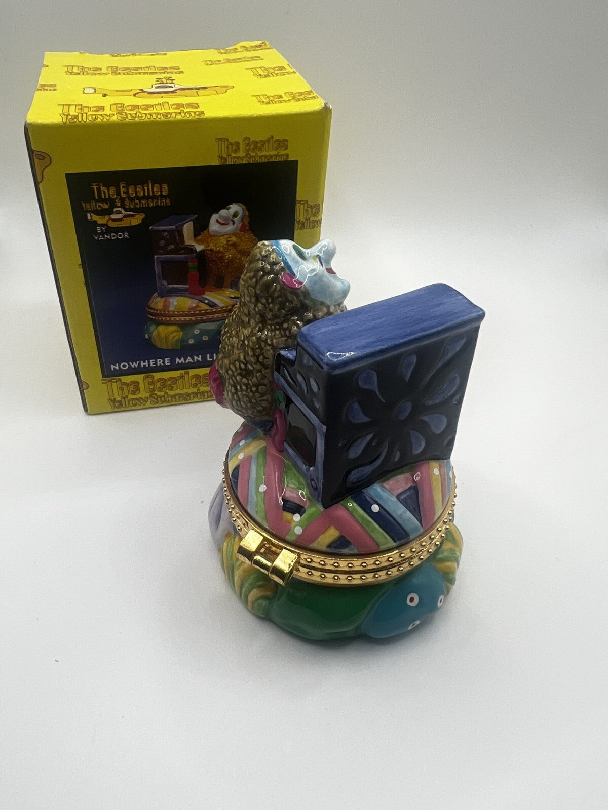 The BEATLES "Nowhere Man Limoge Box" Yellow Submarine NIB Vandor c.2000 Vtg