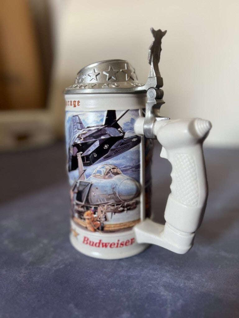 1999 Budweiser AIR FORCE Stein Honoring Tradition & Courage NEW IN BOX