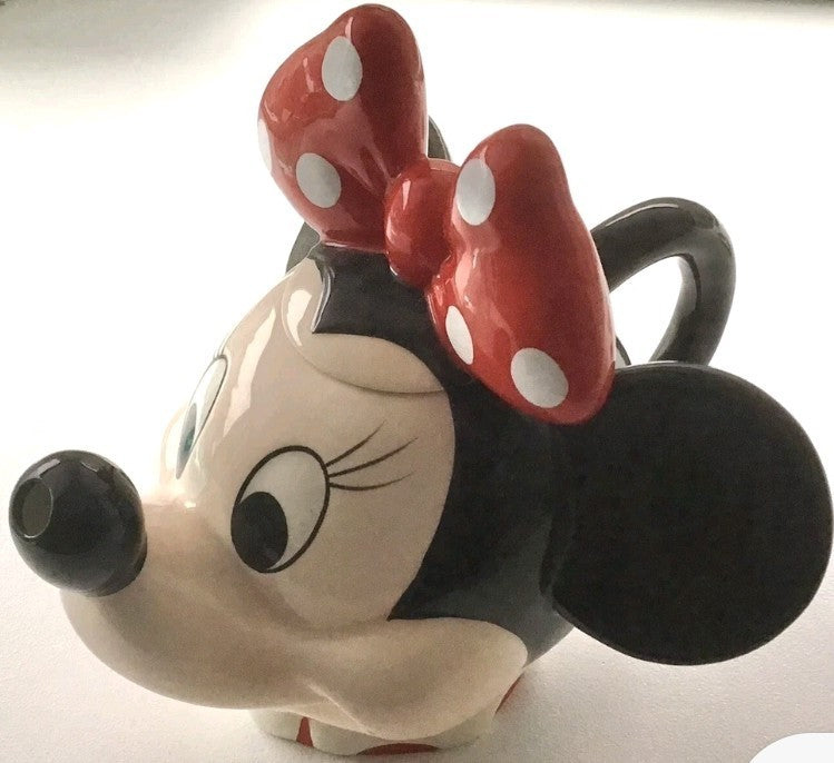 Disney Vintage Minnie Mouse Ceramic Teapot By Applause New In Box NEVER USED