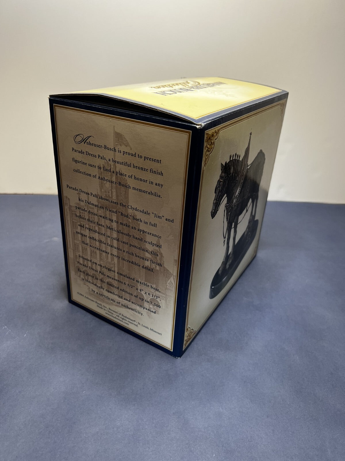 2004 Anheuser-Busch BUDWEISER Clydesdale Parade Dress Pals Figurine NEW IN BOX
