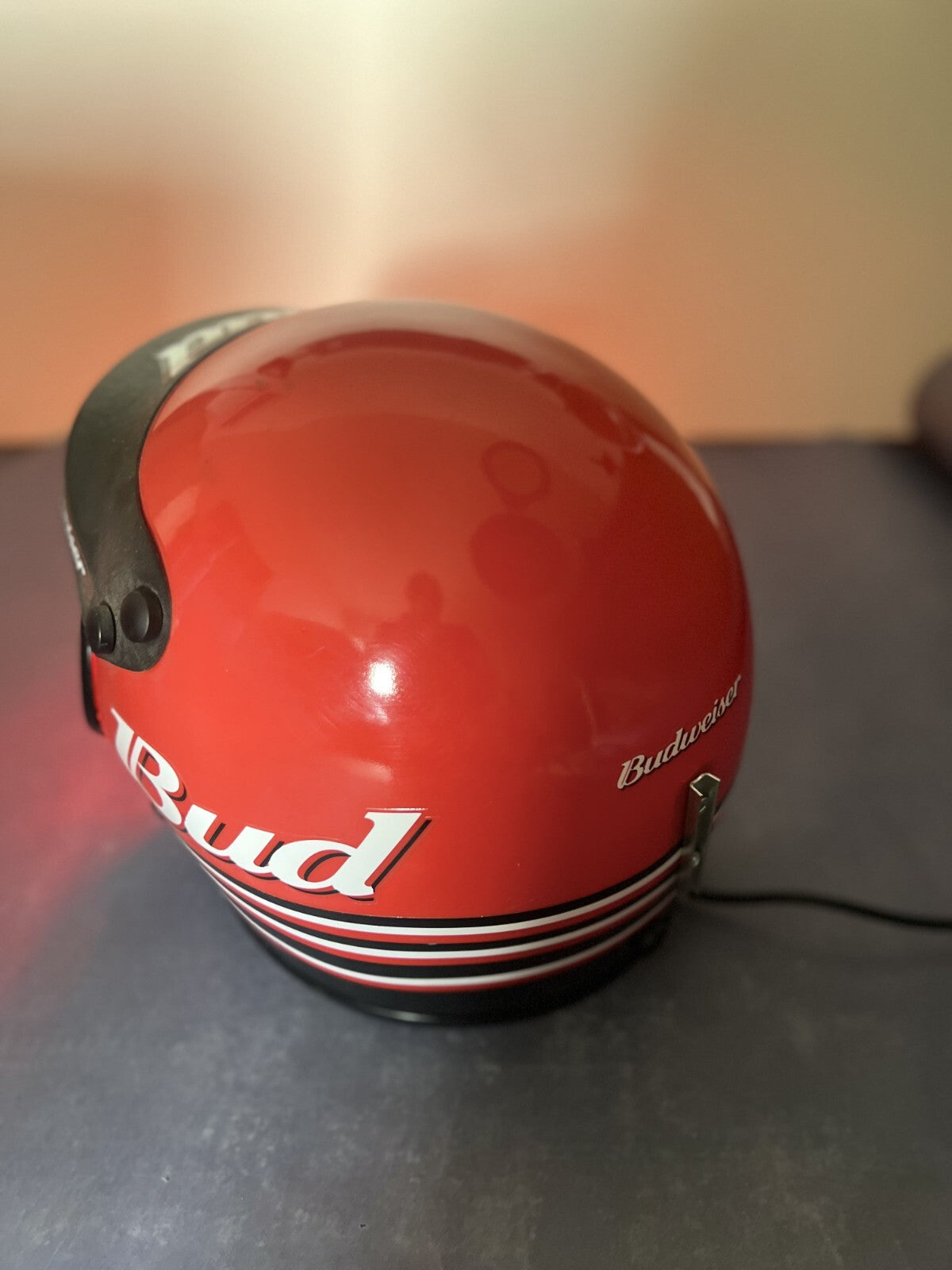 DALE EARNHARDT BUDWEISER NASCAR RACING Rare NEON HELMET Vintage c2000 RARE