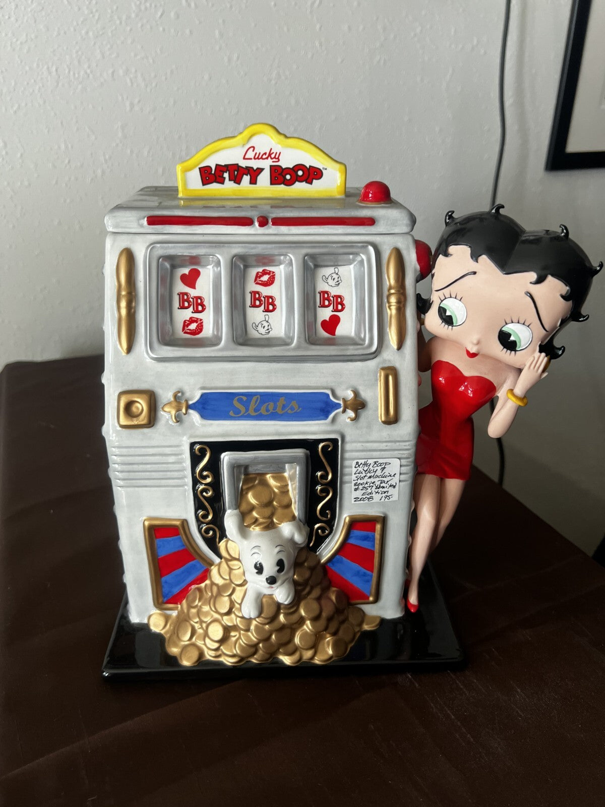 Betty Boop NIB Vintage 2008 Slot Machine Cookie Jar VANDOR Lucky 777 #257 LTD ED