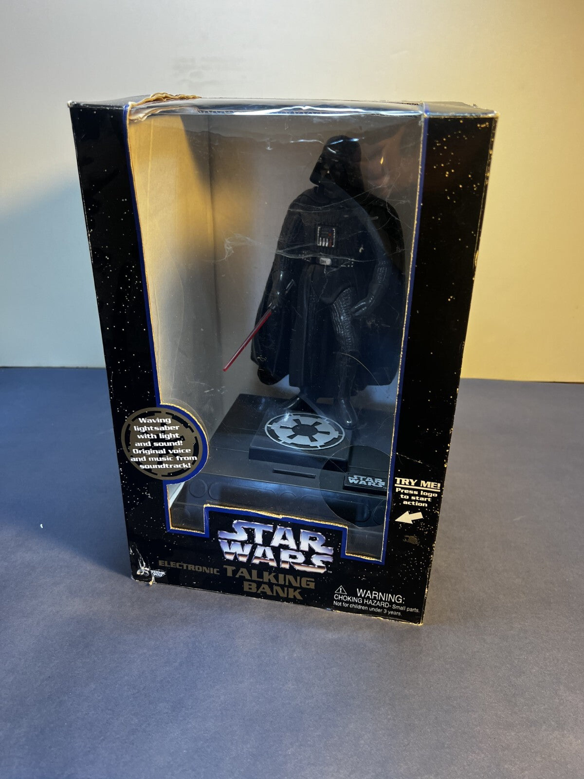 Star Wars 1996 Vintage Electronic Darth Vader Talking Coin Bank NIB