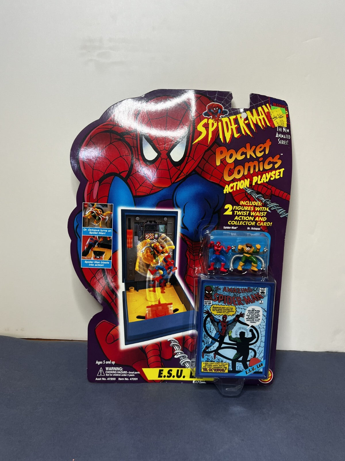 Spider-man Pocket Comics ESU Lab MOC w Dr Octopus Toy Biz 1994 Doc Ock Amazing 3