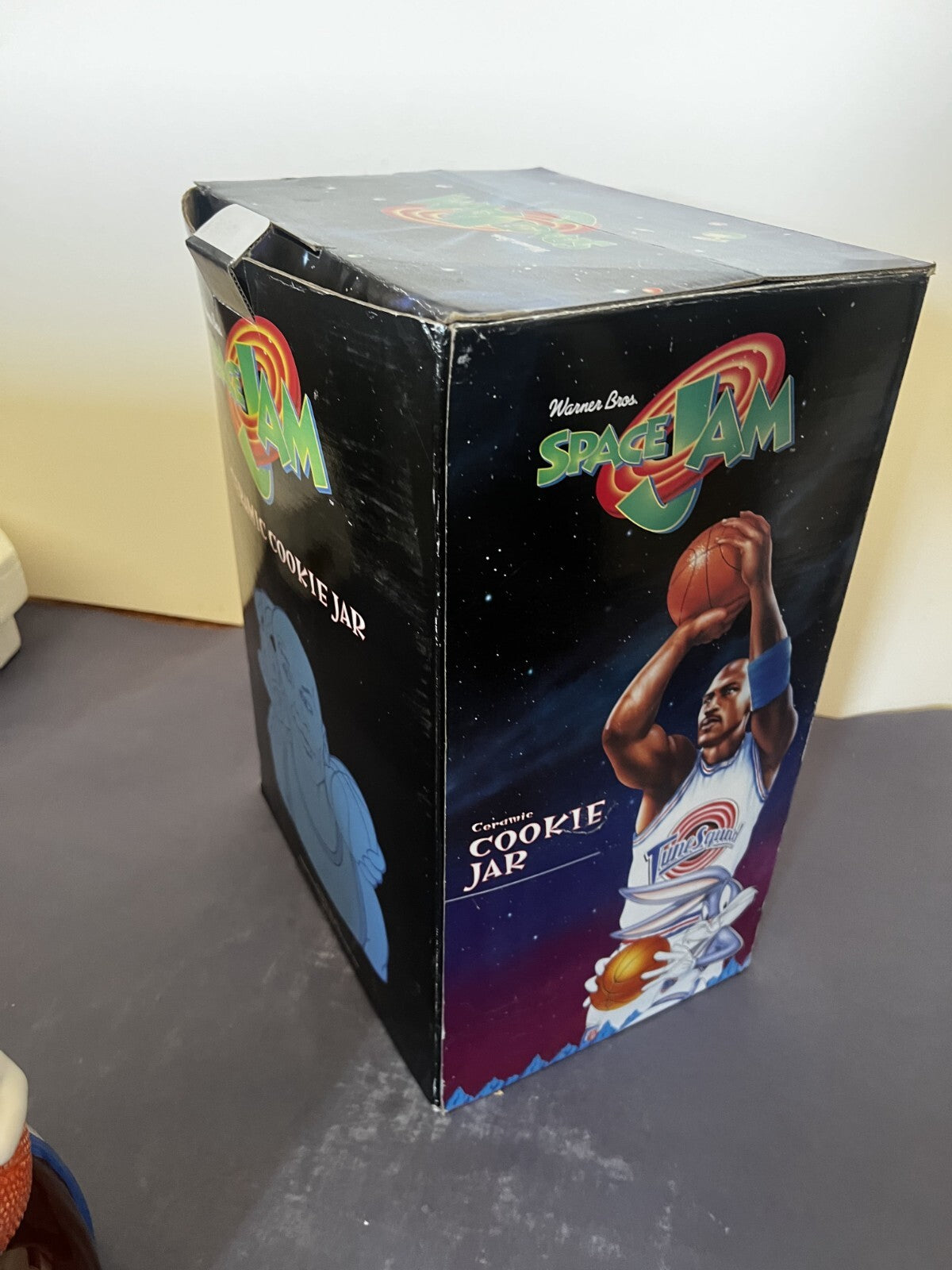 1996 Space Jam Michael Jordan Ceramic Cookie Jar Warner Bros. ( WITH BOX )