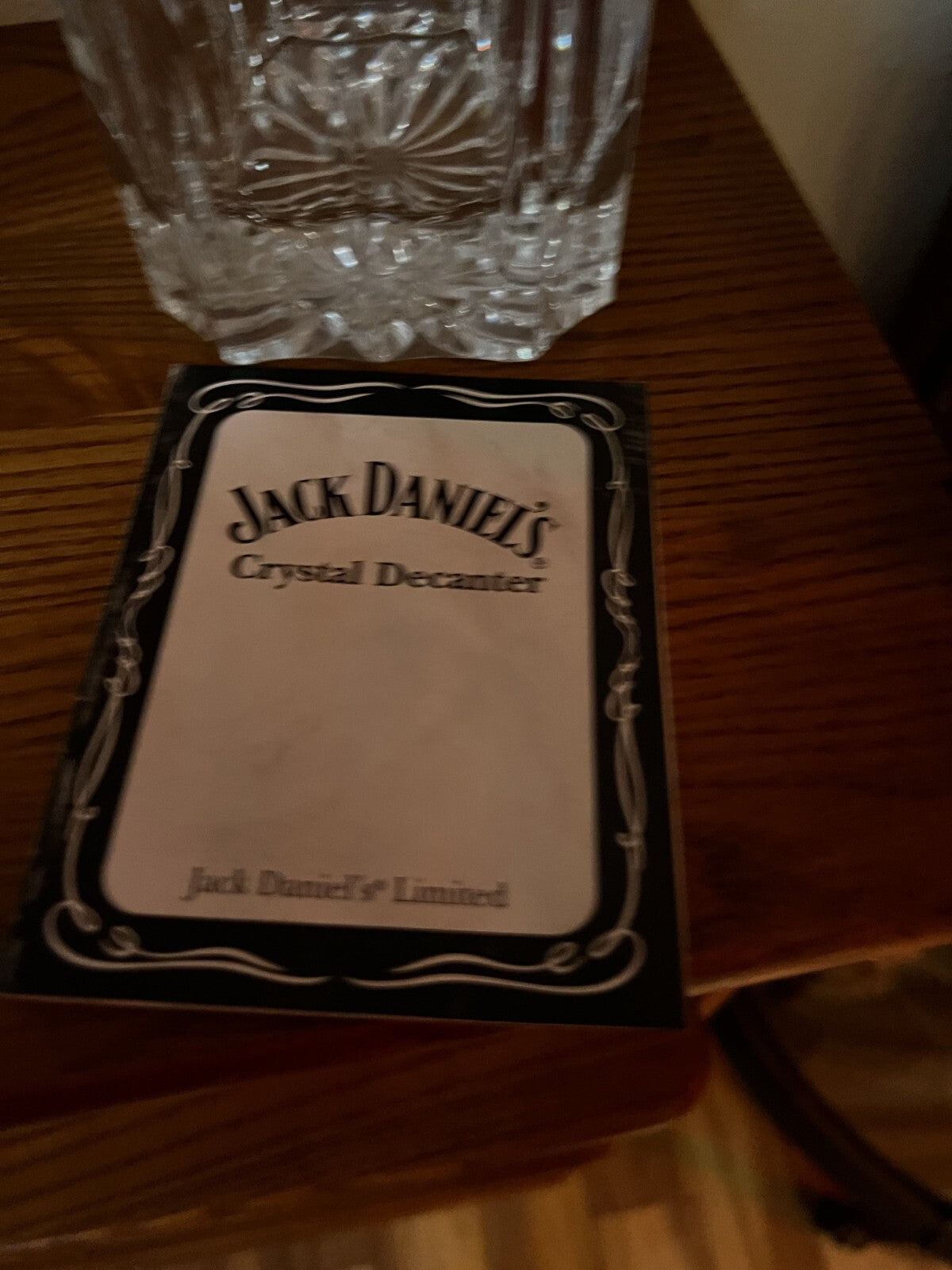 Jack Daniels Whiskey Limited Ed Crystal Decanter 2004 with Medallion Never Used