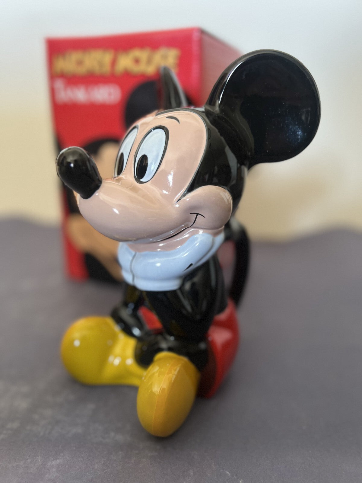 Disney Vintage Mickey Mouse 9" Figural Tankard Stein Mug Character Series NIB