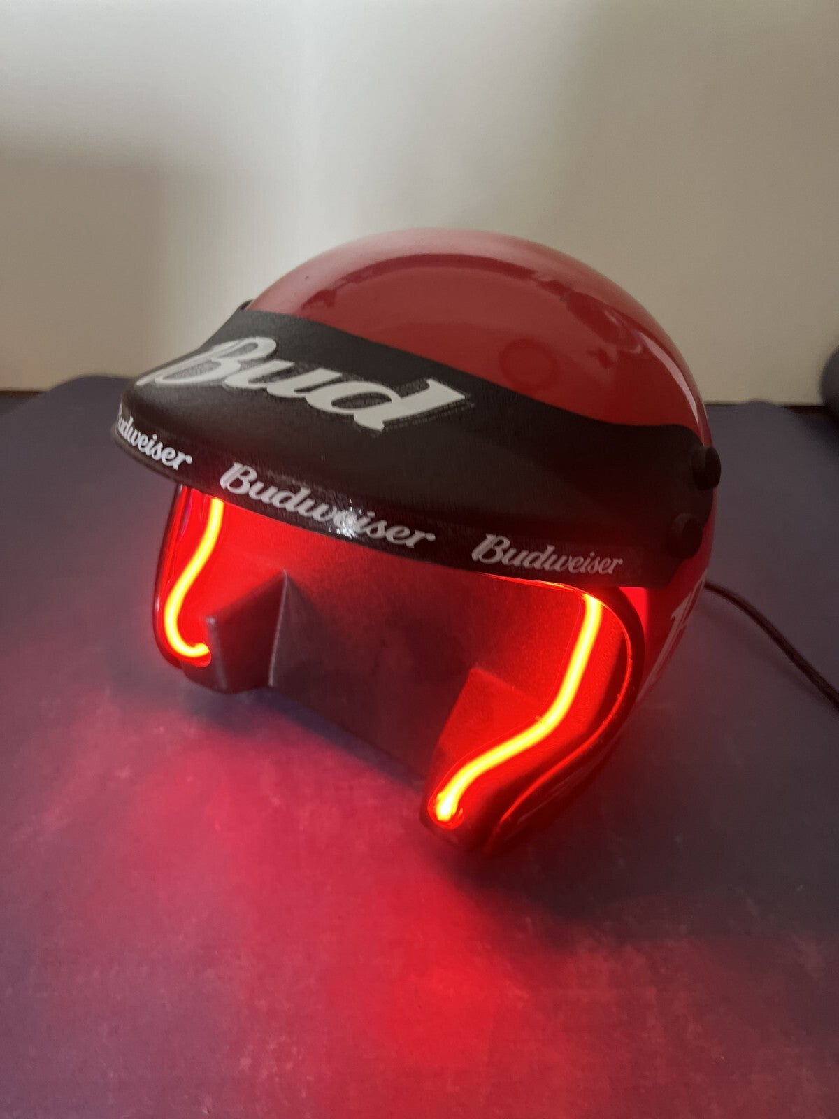 DALE EARNHARDT BUDWEISER NASCAR RACING Rare NEON HELMET Vintage c2000 RARE
