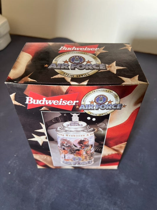 1999 Budweiser AIR FORCE Stein Honoring Tradition & Courage NEW IN BOX