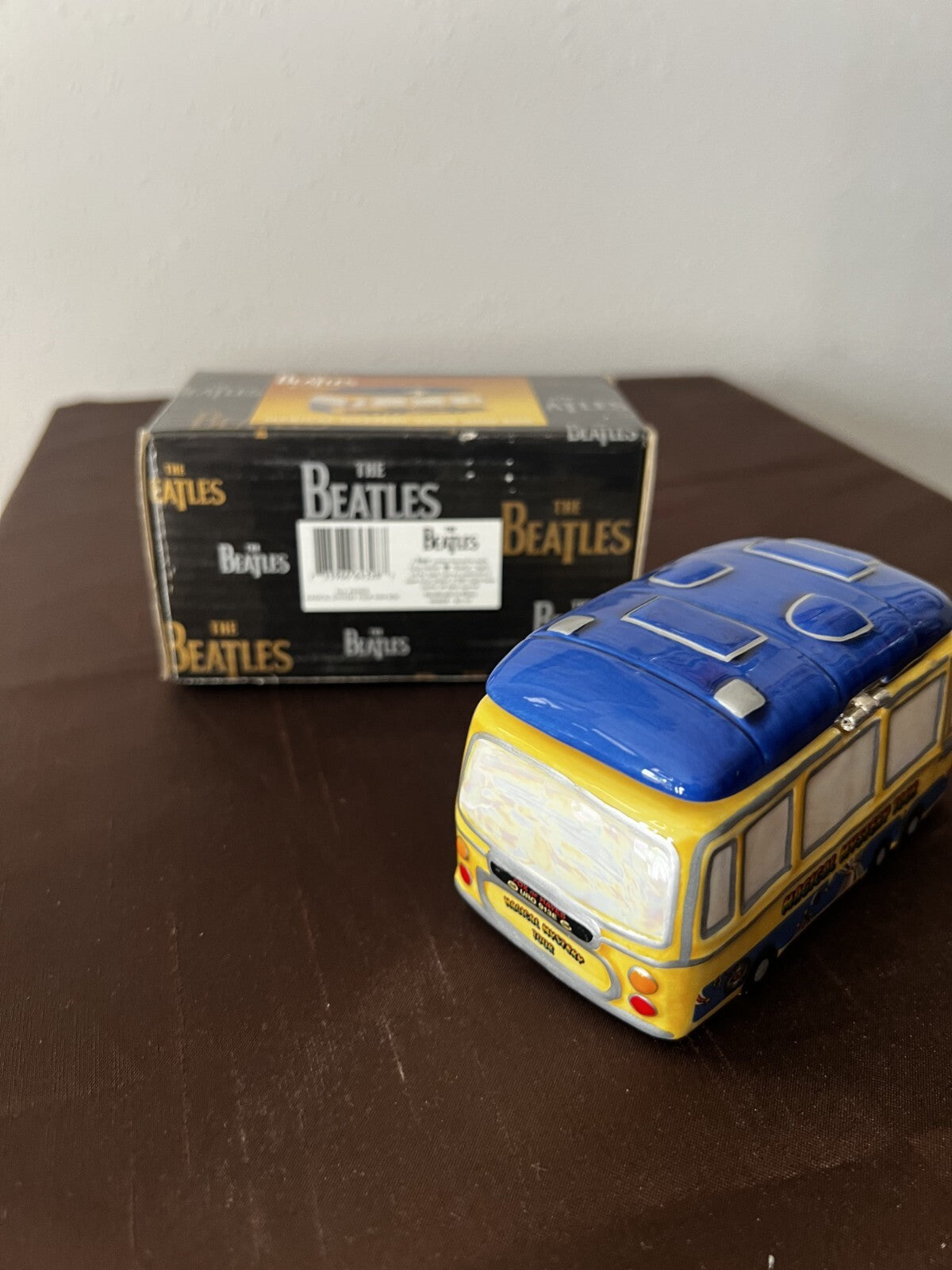 Vandor RARE Porcelain Trinket Box Beatles Magical Mystery Tour Bus - Vintage