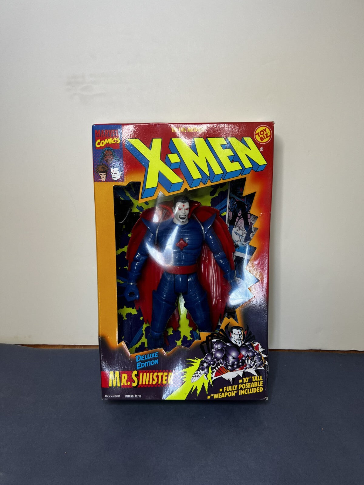 VINTAGE 1994 TOY BIZ X-MEN MR SINISTER 10" TALL POSABLE ACTION FIGURE NEW IN BOX