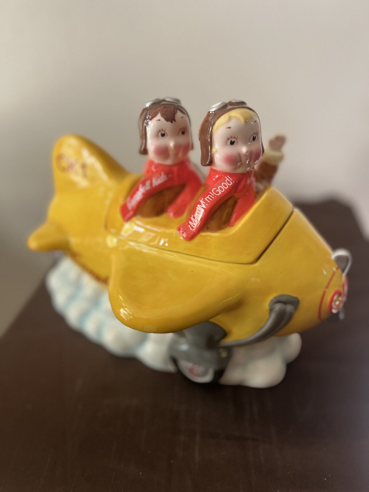 Campbells Soup Kids Vintage Airplane Cookie Jar Aiming High II 2005 NIB