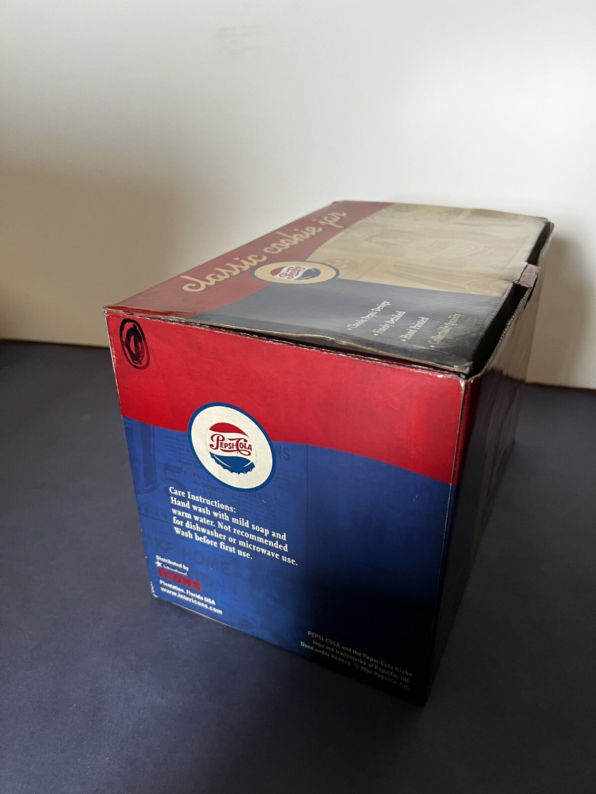 Vintage Rare Pepsi Cola Classic Collectible Cookie Jar With Original Box - 2006