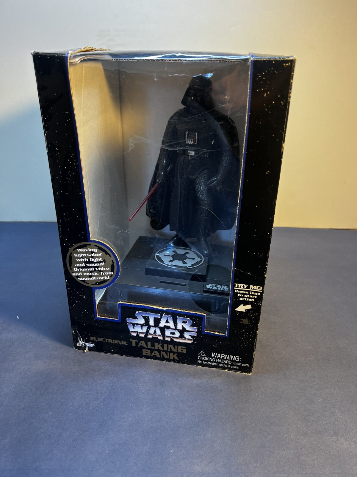 Star Wars 1996 Vintage Electronic Darth Vader Talking Coin Bank NIB