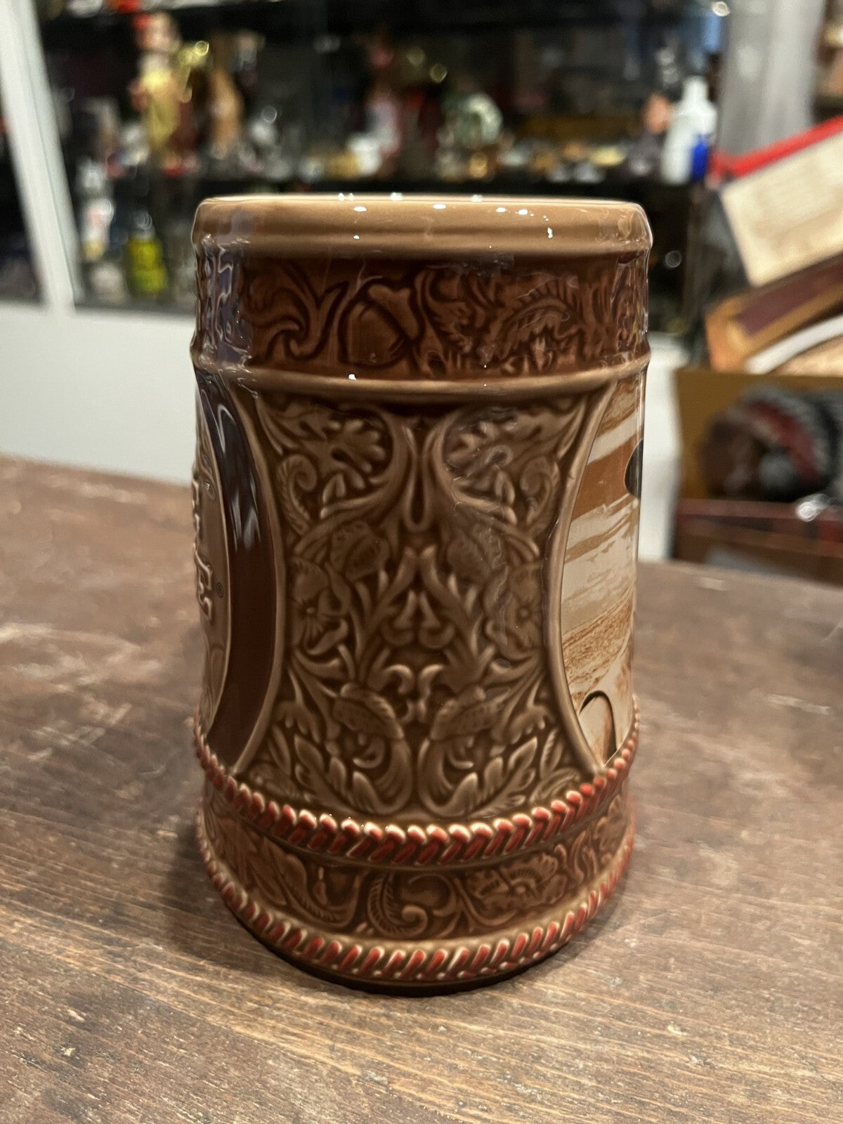 Vintage John Wayne the Duke Sculpted Beer Stein Mug Cowboy Vandor Western NIB