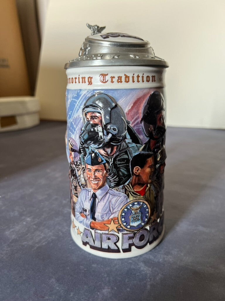 1999 Budweiser AIR FORCE Stein Honoring Tradition & Courage NEW IN BOX