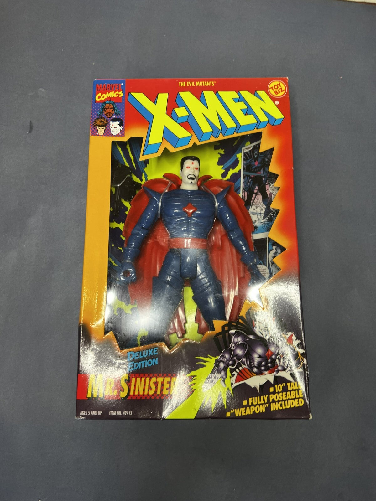 VINTAGE 1994 TOY BIZ X-MEN MR SINISTER 10" TALL POSABLE ACTION FIGURE NEW IN BOX