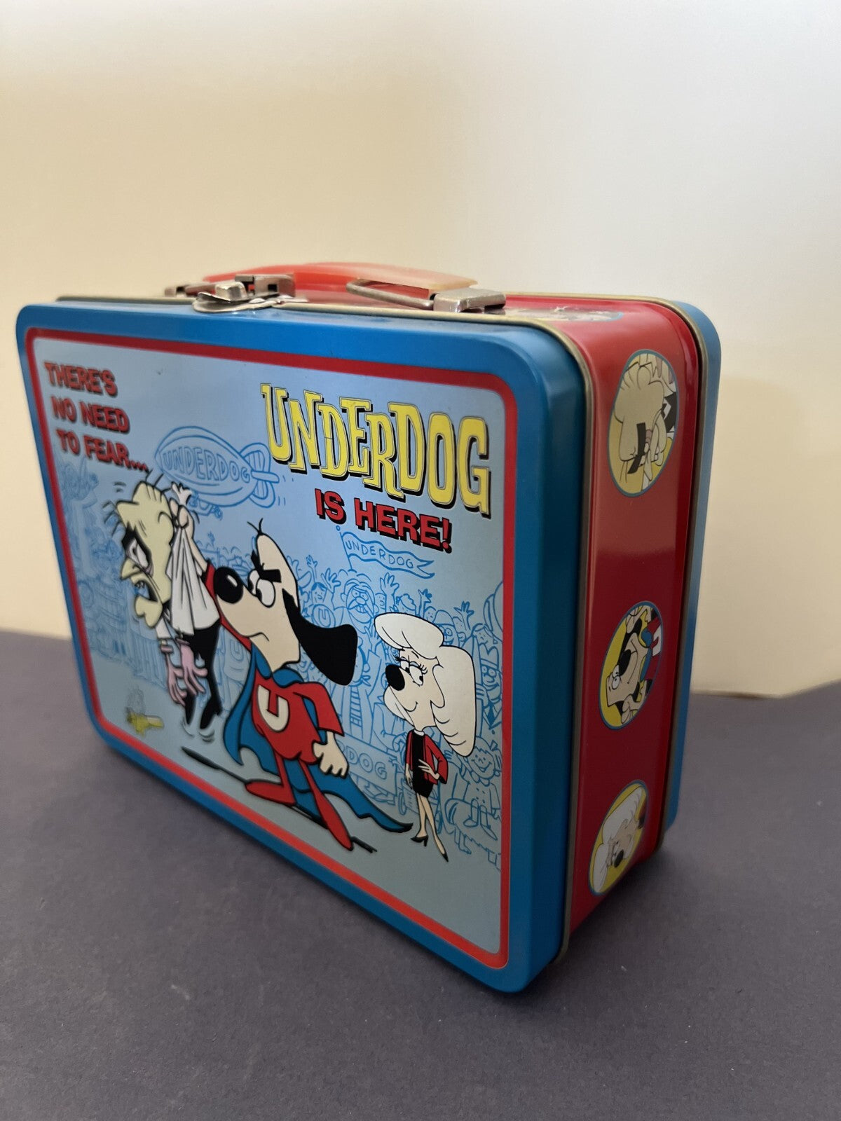 Vintage UNDERDOG TIN METAL LUNCHBOX 1998 Never Used No Need To Fear GOLDEN BOOKS