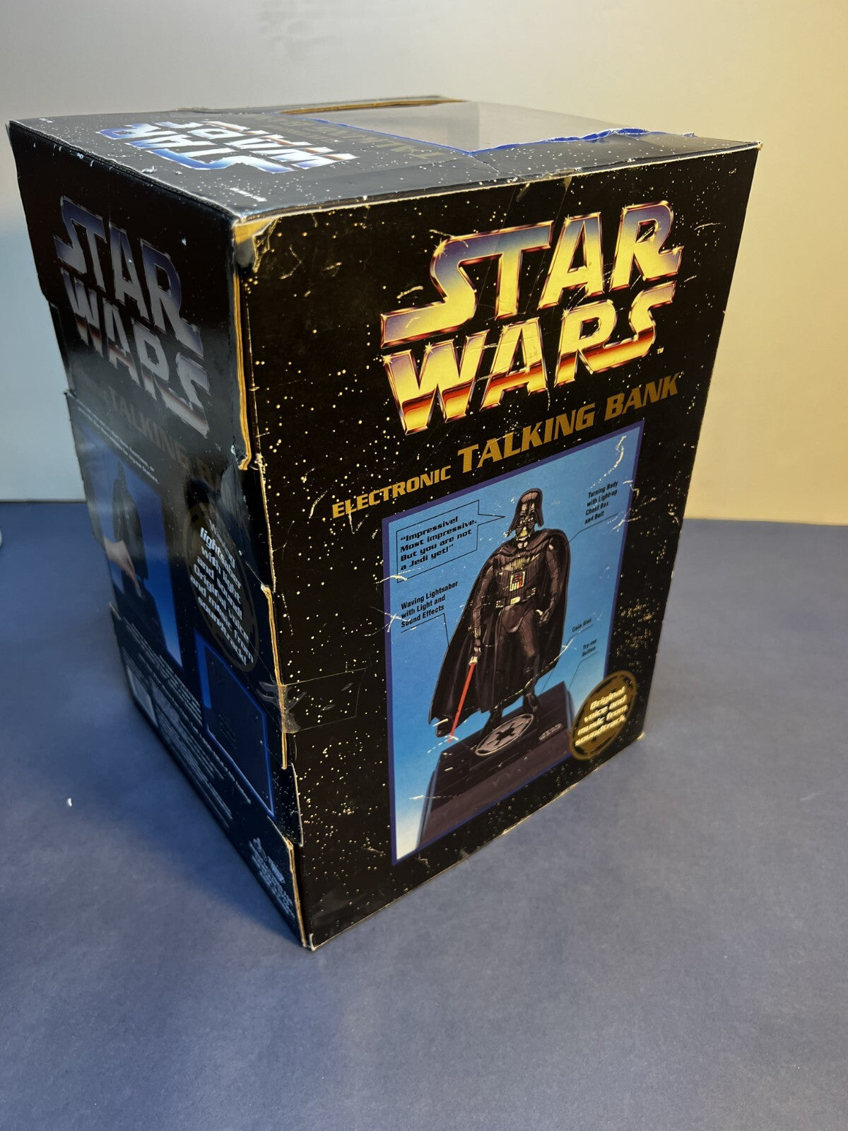 Star Wars 1996 Vintage Electronic Darth Vader Talking Coin Bank NIB