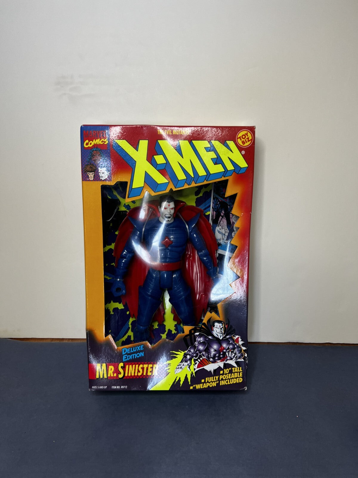 VINTAGE 1994 TOY BIZ X-MEN MR SINISTER 10" TALL POSABLE ACTION FIGURE NEW IN BOX