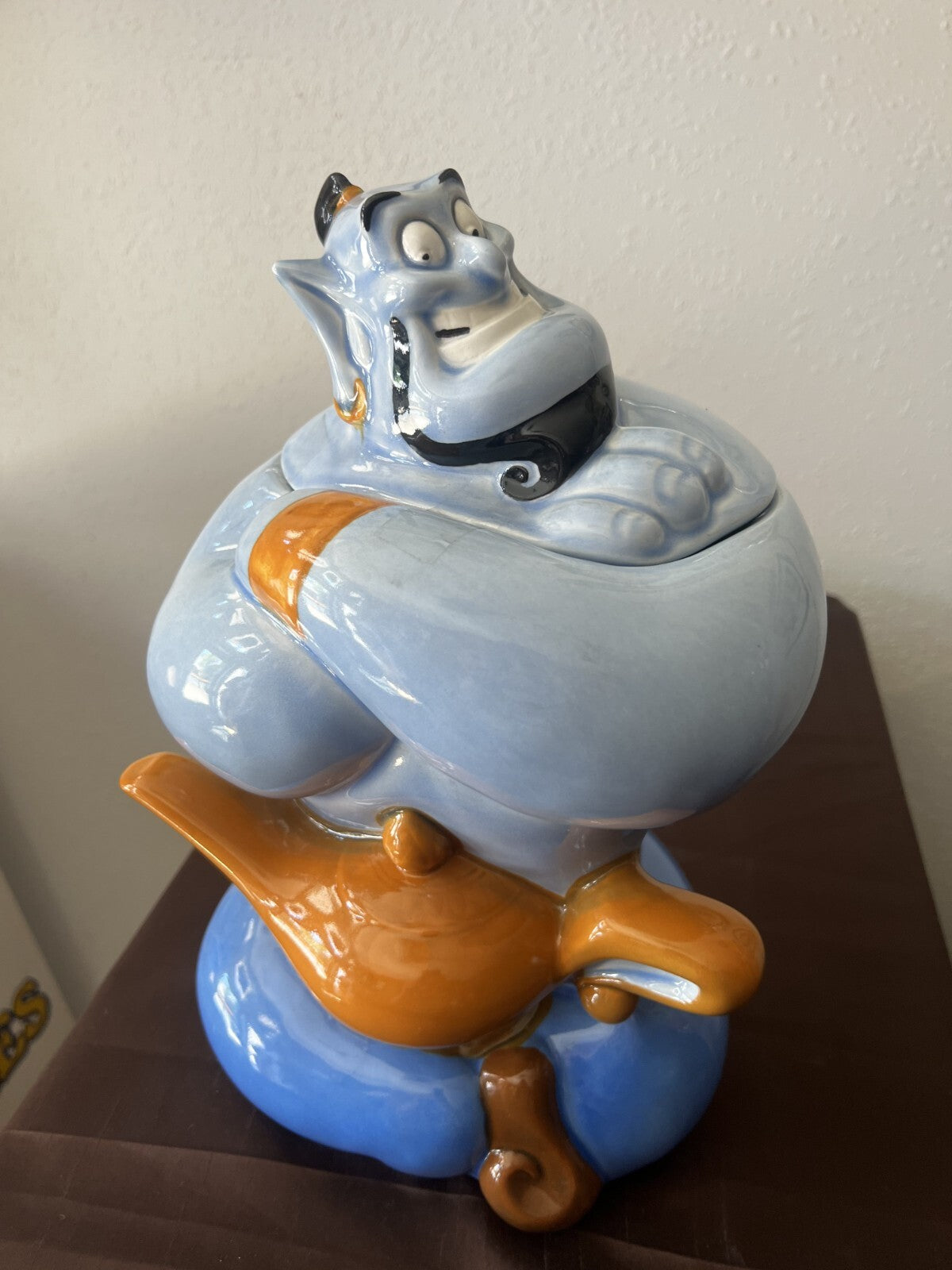 Disney 1994 Aladdin Genie Vintage Cookie Jar by Treasure Craft with Original Box