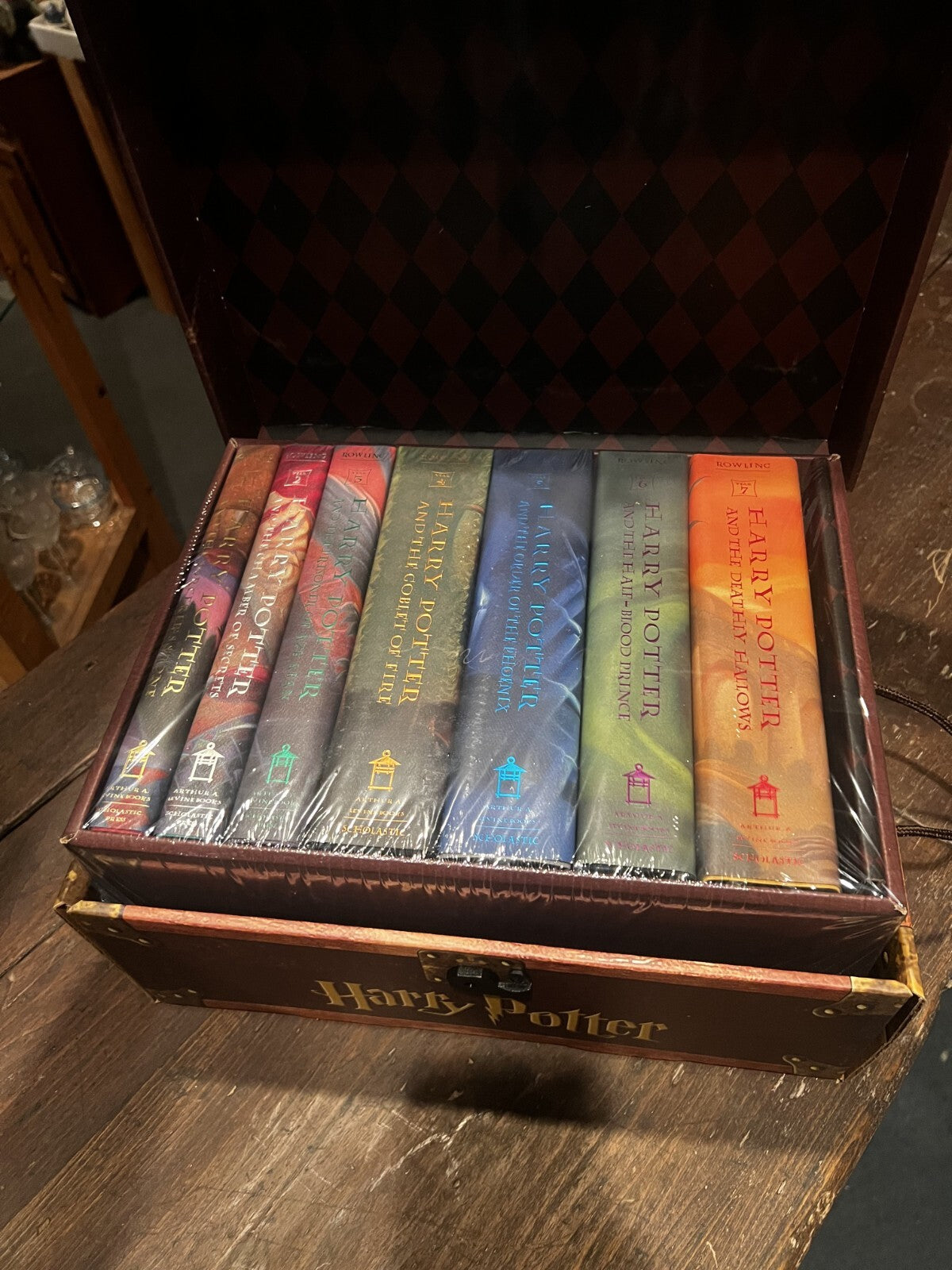 Harry Potter 2007 Hardcover Boxed Set: All Books 1-7 In 'Treasure Chest' NIB LE