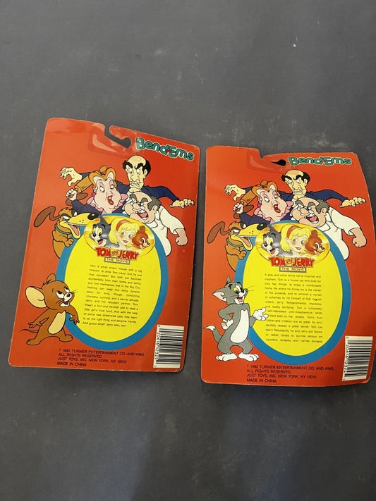 1992 JusToys TOM AND JERRY THE MOVIE 5" Bendems Action Figure MOC NIP TOYS