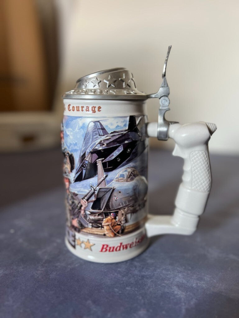 1999 Budweiser AIR FORCE Stein Honoring Tradition & Courage NEW IN BOX