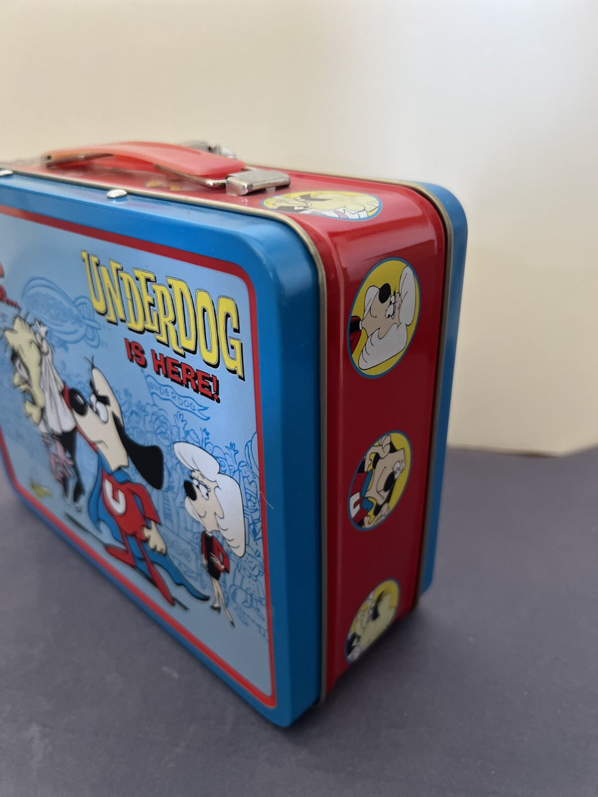 Vintage UNDERDOG TIN METAL LUNCHBOX 1998 Never Used No Need To Fear GOLDEN BOOKS