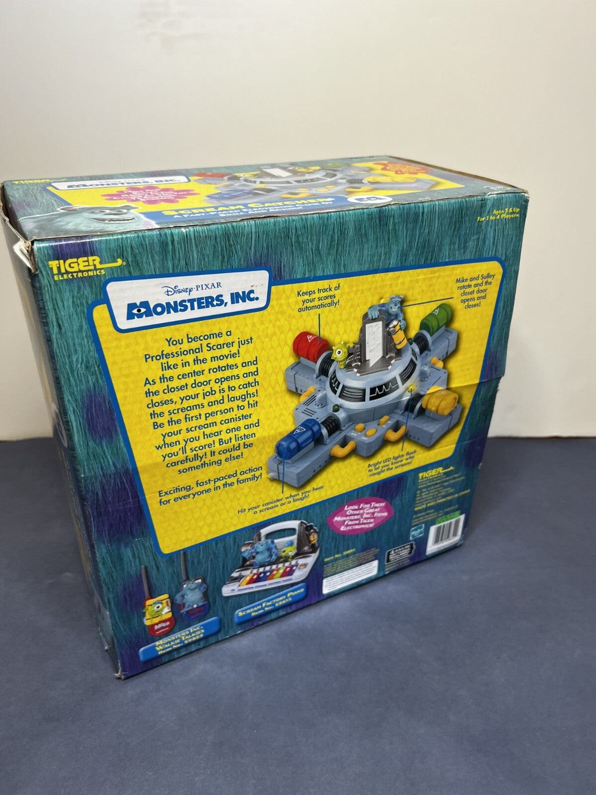 2001 Disney Vintage Tiger Electronics MONSTERS Scream Catcher Game SEALED NIB