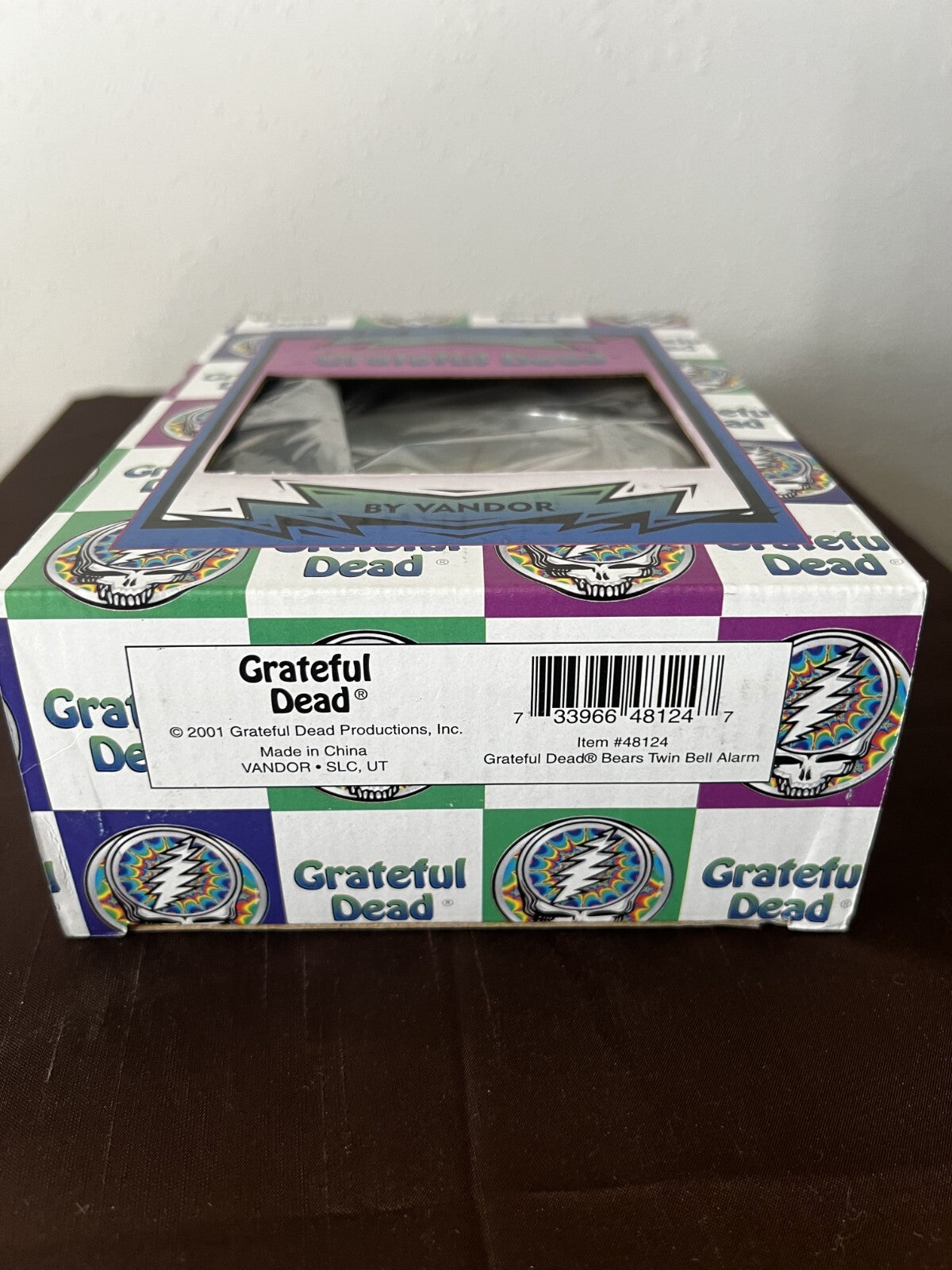 Rare Grateful Dead Dancing Bear vintage Twin Bell Alarm Clock 2001 - New In Box!