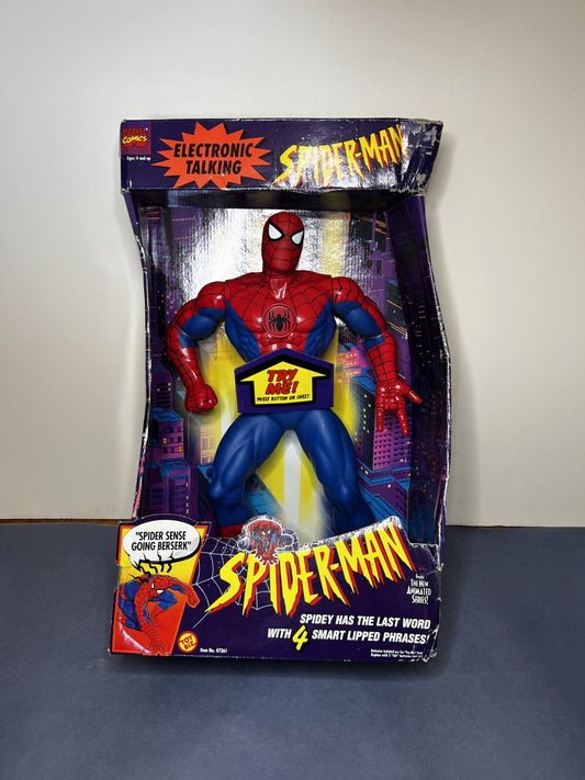 1997 MARVEL COMICS TOY BIZ 16" ELECTRONIC TALKING SPIDER-MAN NEW IN BOX