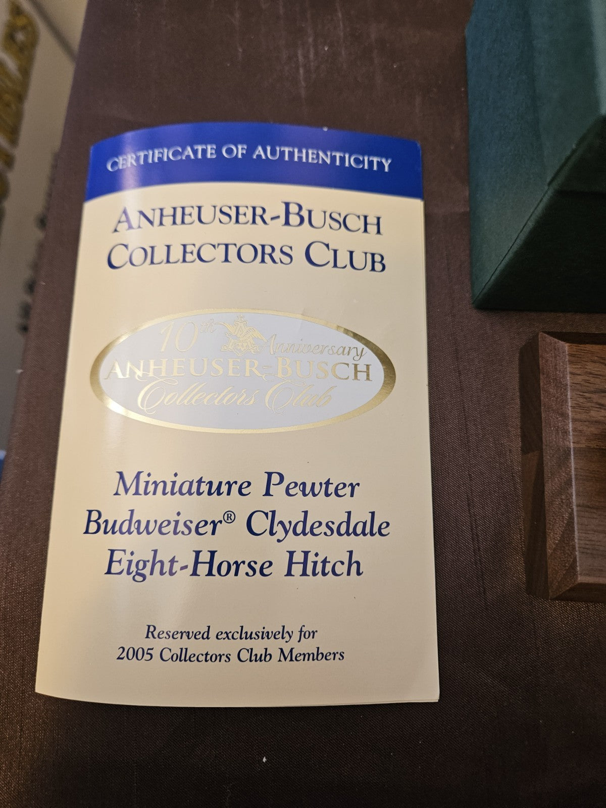 Budweiser Vintage CLYDESDALES Rare Pewter EIGHT HORSE HITCH LE 2005 New In BOX