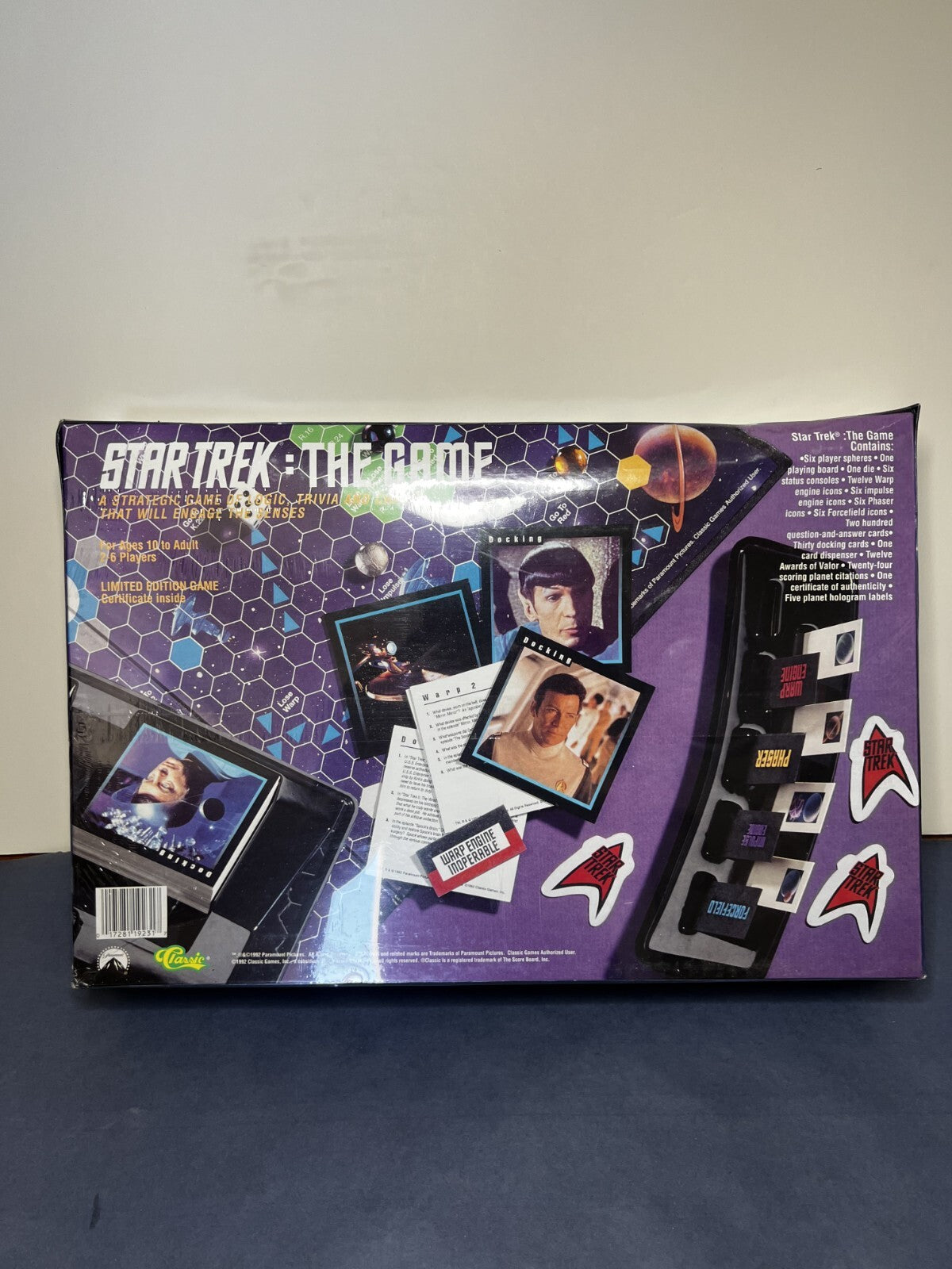 Star Trek The Game Strategic Game of Logic, Trivia & Chance 1992 New Sealed