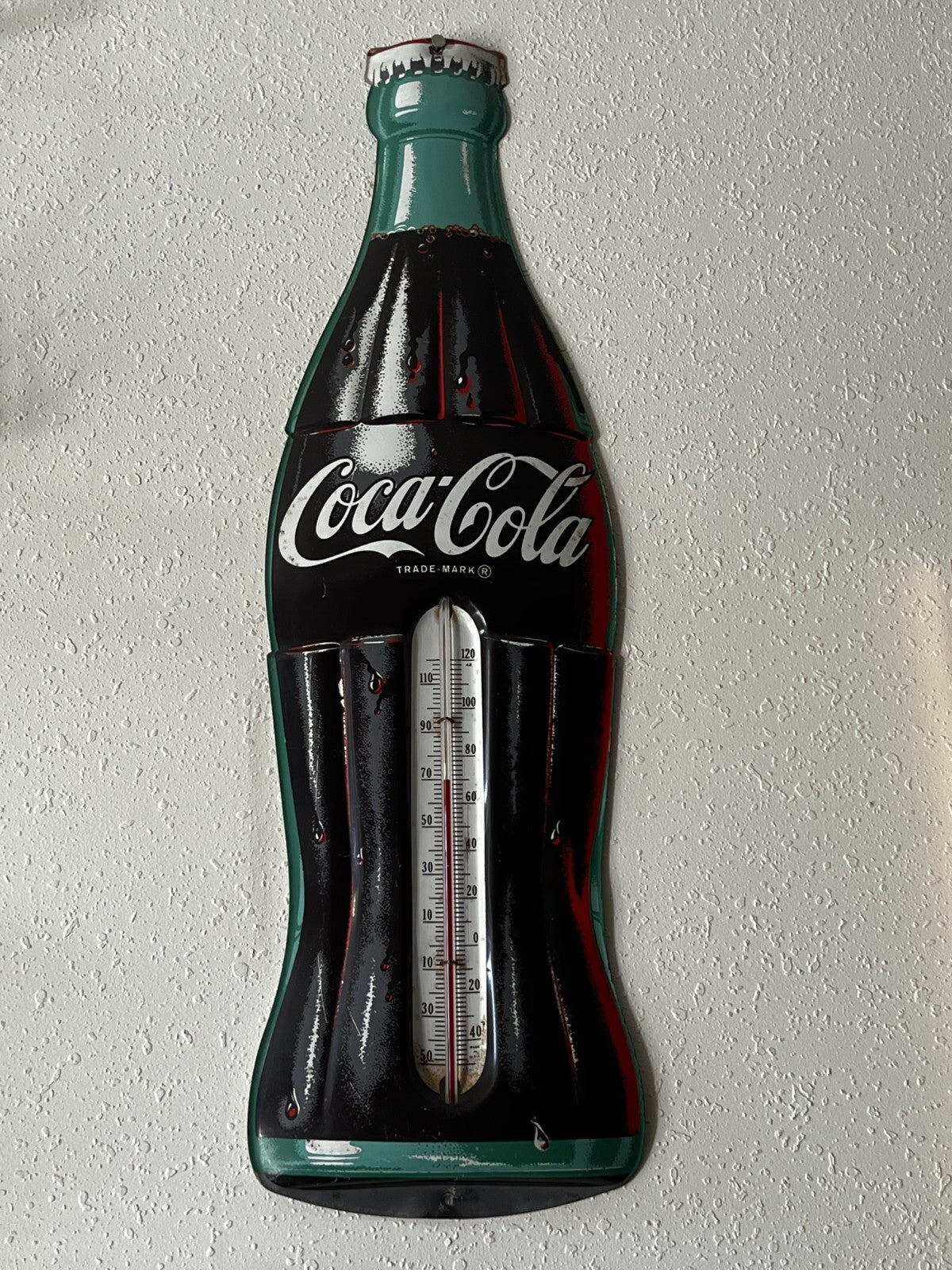 Vintage 29” Tall Coca-Cola Advertising Thermometer Original Large RARE XLNT