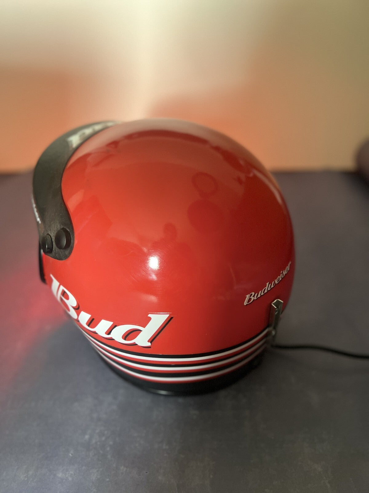 DALE EARNHARDT BUDWEISER NASCAR RACING Rare NEON HELMET Vintage c2000 RARE