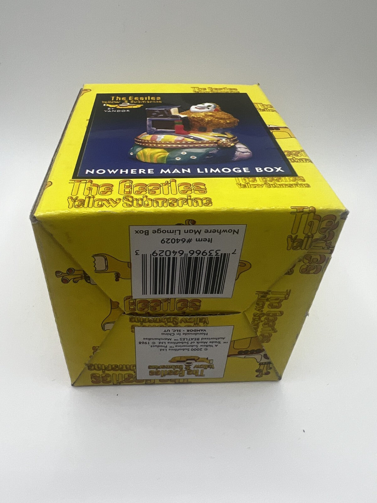 The BEATLES "Nowhere Man Limoge Box" Yellow Submarine NIB Vandor c.2000 Vtg