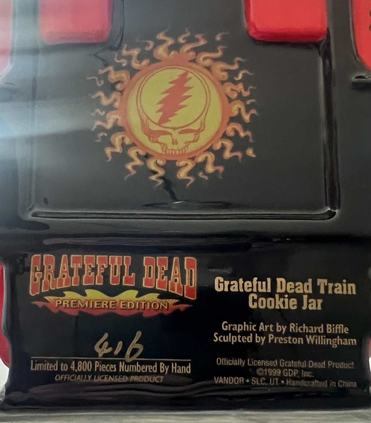 VANDOR GRATEFUL DEAD Vintage Train 1999 Limited Edition Cookie Jar + Box