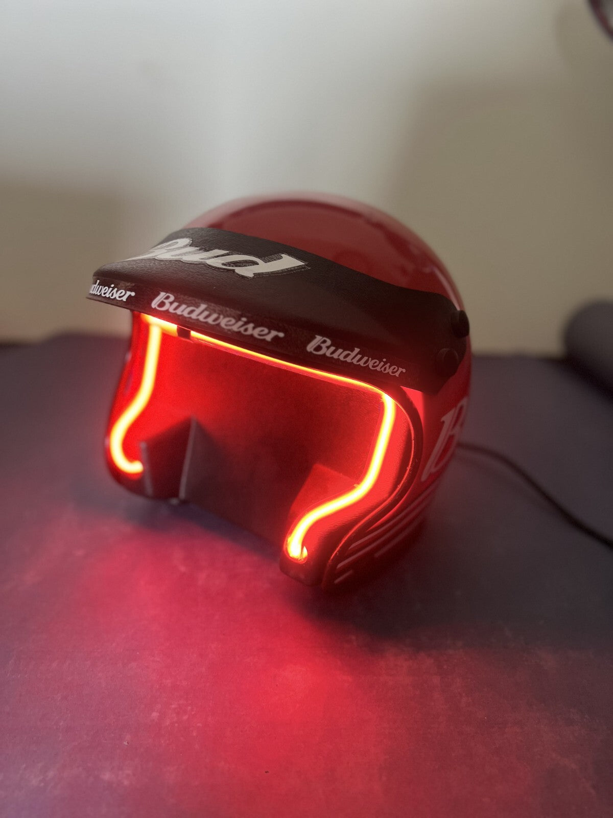 DALE EARNHARDT BUDWEISER NASCAR RACING Rare NEON HELMET Vintage c2000 RARE