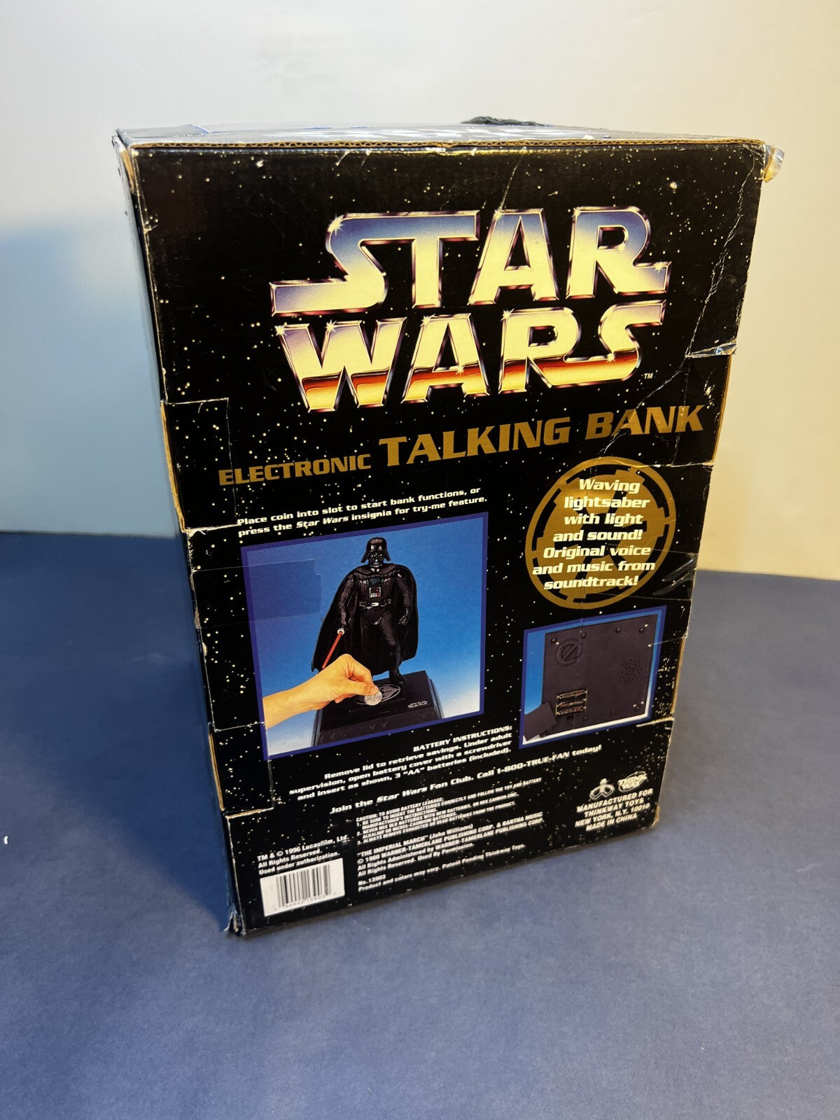 Star Wars 1996 Vintage Electronic Darth Vader Talking Coin Bank NIB
