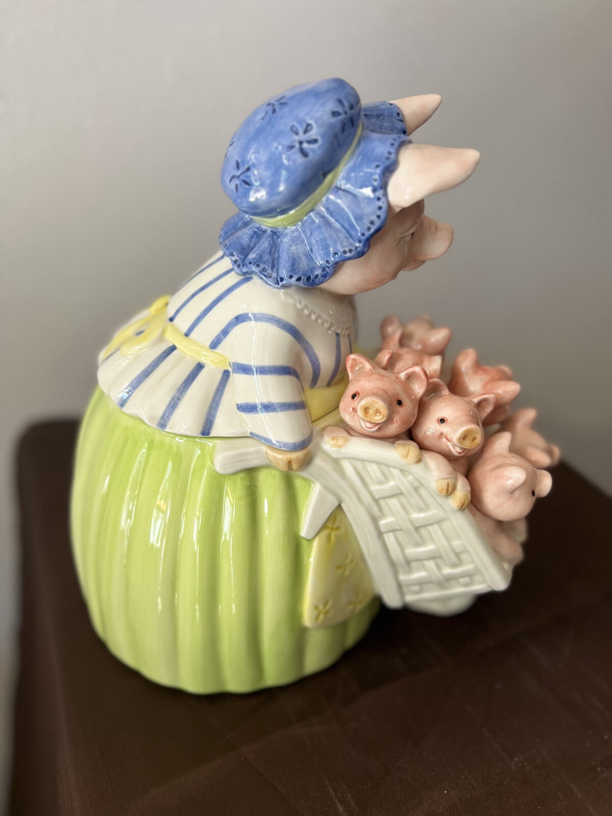 Vintage Fitz & Floyd Prunella Pig And Piglets Collectible Cookie Jar 1989 NIB