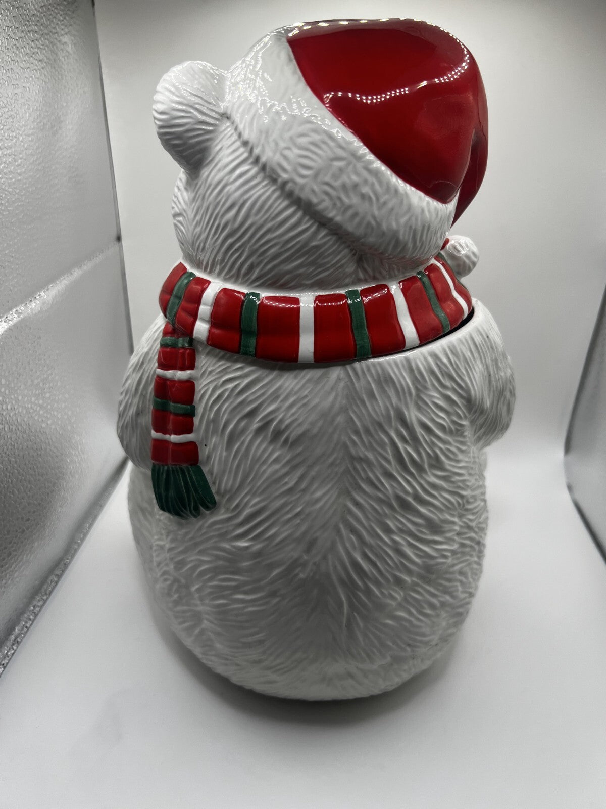 1994 Coca-Cola Polar Bear Cookie Jar Ceramic Christmas Holiday Collectible 10"
