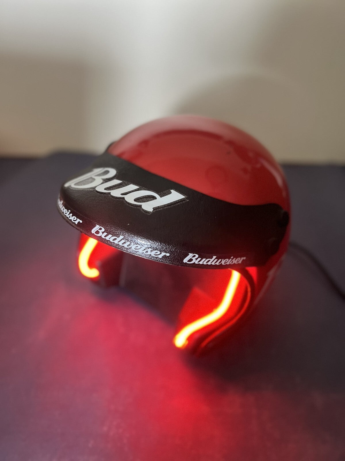 DALE EARNHARDT BUDWEISER NASCAR RACING Rare NEON HELMET Vintage c2000 RARE