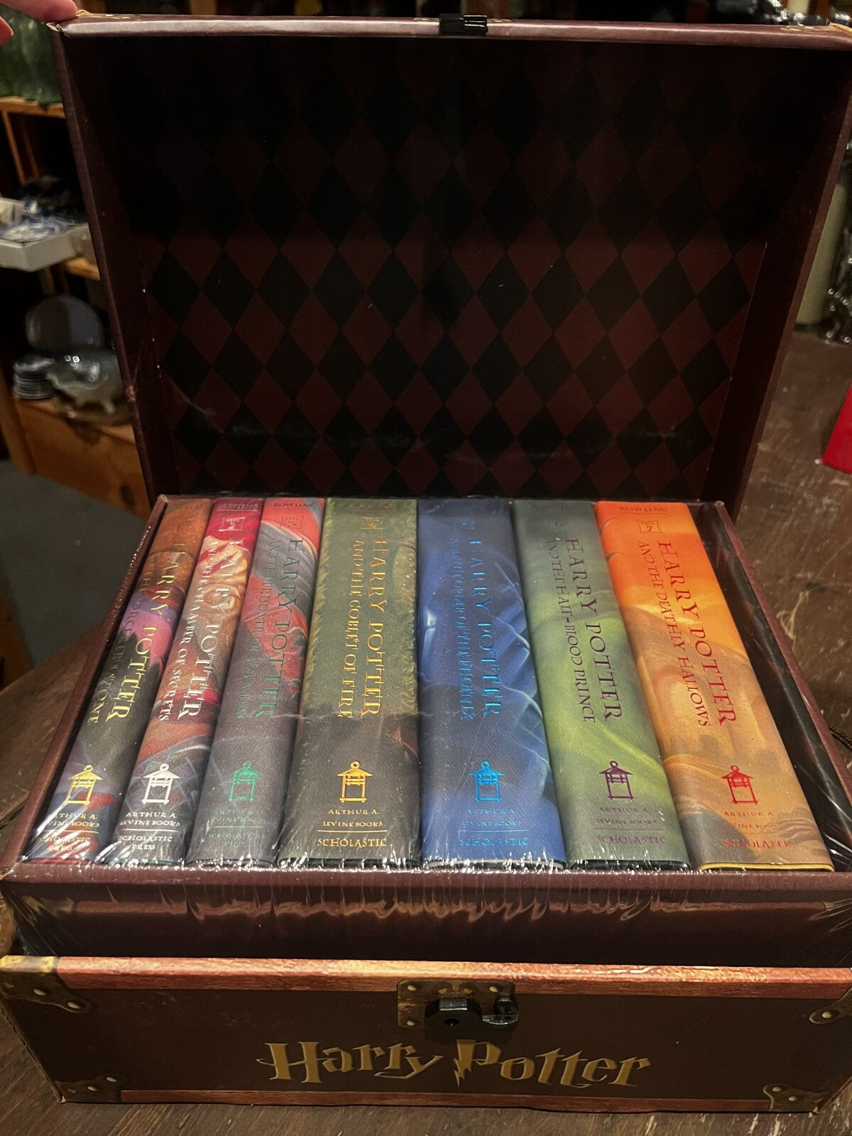 Harry Potter 2007 Hardcover Boxed Set: All Books 1-7 In 'Treasure Chest' NIB LE