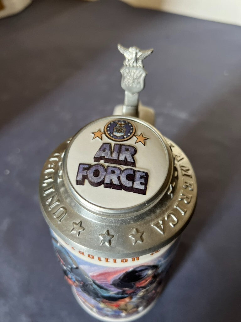 1999 Budweiser AIR FORCE Stein Honoring Tradition & Courage NEW IN BOX