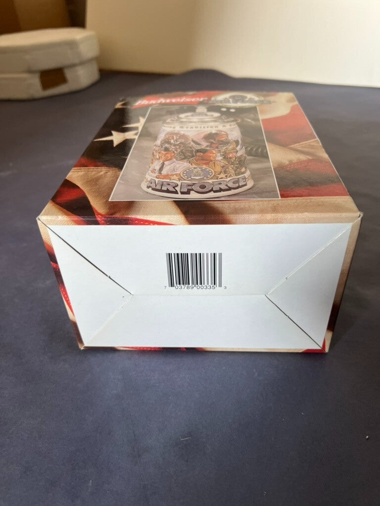 1999 Budweiser AIR FORCE Stein Honoring Tradition & Courage NEW IN BOX