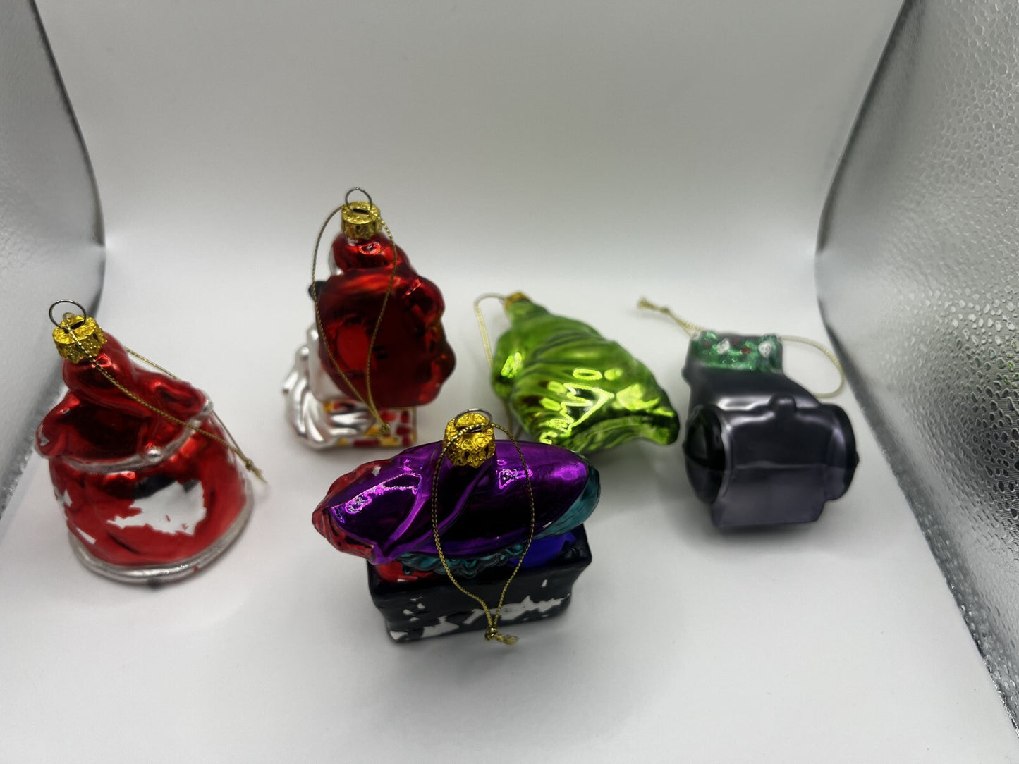 Disney Store Exclusive Nightmare Before Christmas Blown Glass Ornaments Set of 6