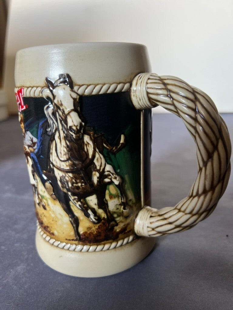 1992 Anheuser-Busch Budweiser Rodeo Collectible Beer Stein NIB Breweriana