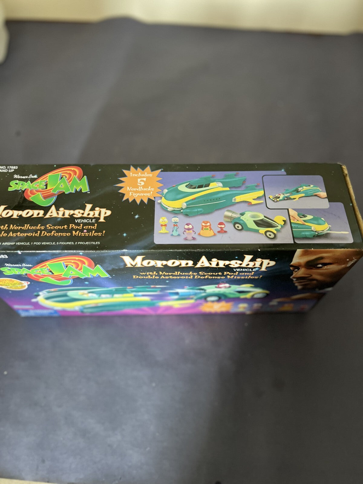 M JORDAN Space Jam Toy Vehicle MORON AIRSHIP NIB + Nerdlucks Sealed 1996 Warner